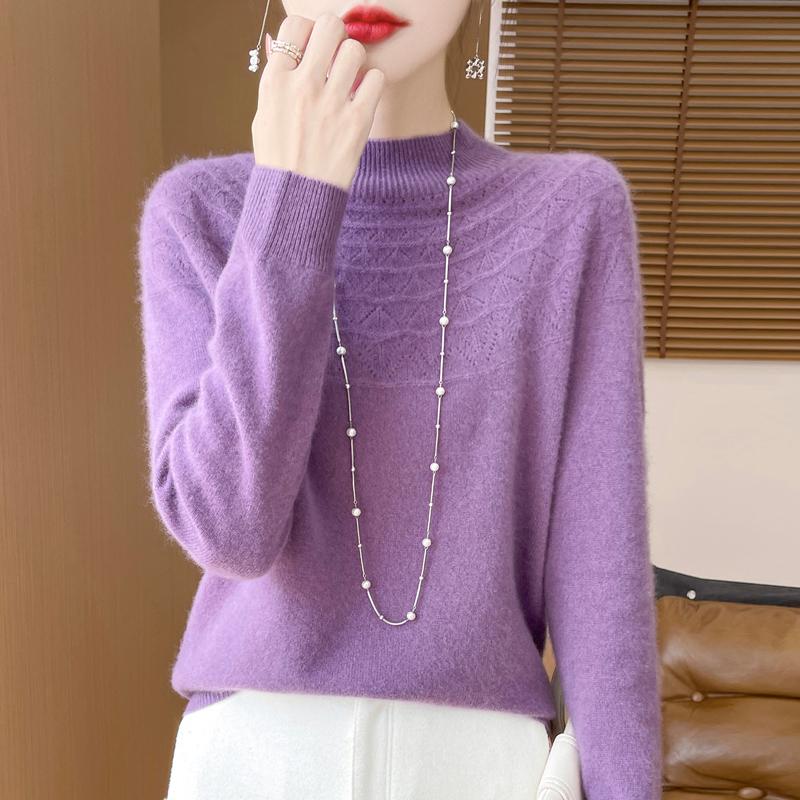 Женский кашемировый свитер Qinghe кашемир 30% кашемир 70% шерсть теплый и модный универсальный осенне-зимний