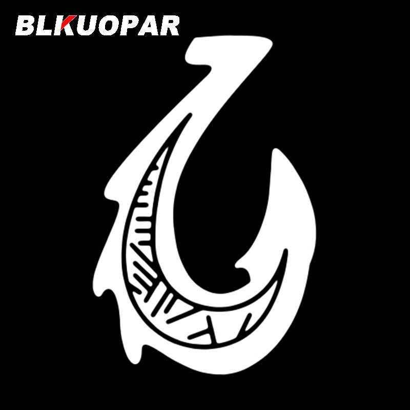 BLKUOPAR Hawaiian Polynesian Fish Hook Car Sticker Occlusion Scratch Vinyl Funny Original Decal Refrigerator Trunk Car Label