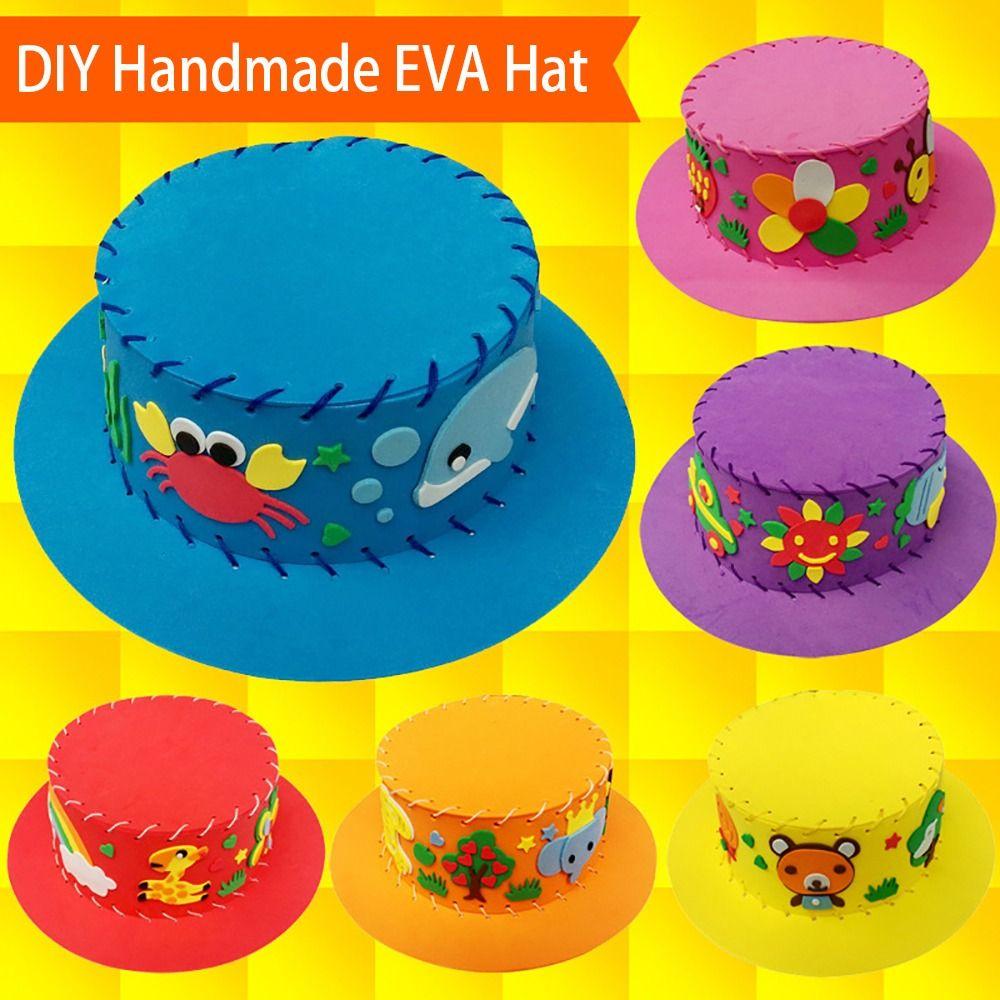 Креативная Швейная Головоломка-Шляпа из ЭВА для DIY Раннее Развитие 3D Ручная Работа Детская Кепка Игрушка Детский Поделка