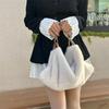 Yogodlns Women's Plush Crossbody Bag Single Shoulder Handbag Large Capacity Casual Autumn Winter Fur Hobo Bag Fashionable Underarm Bag