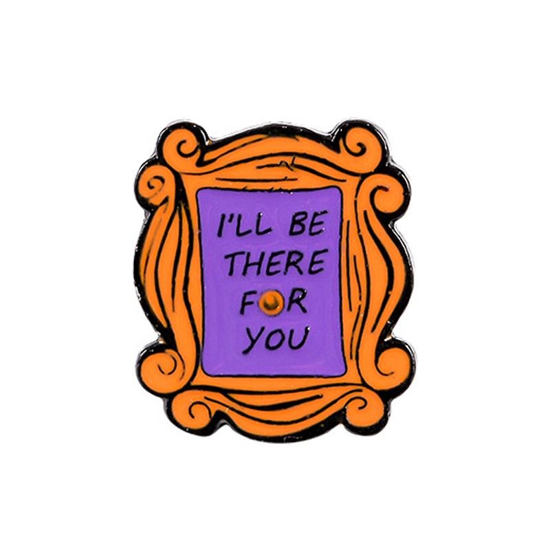 Друзья Эмалевые значки Я буду рядом с тобой Диван Кофе Как дела? Брошь-булавка Значок сериала «Ситком»