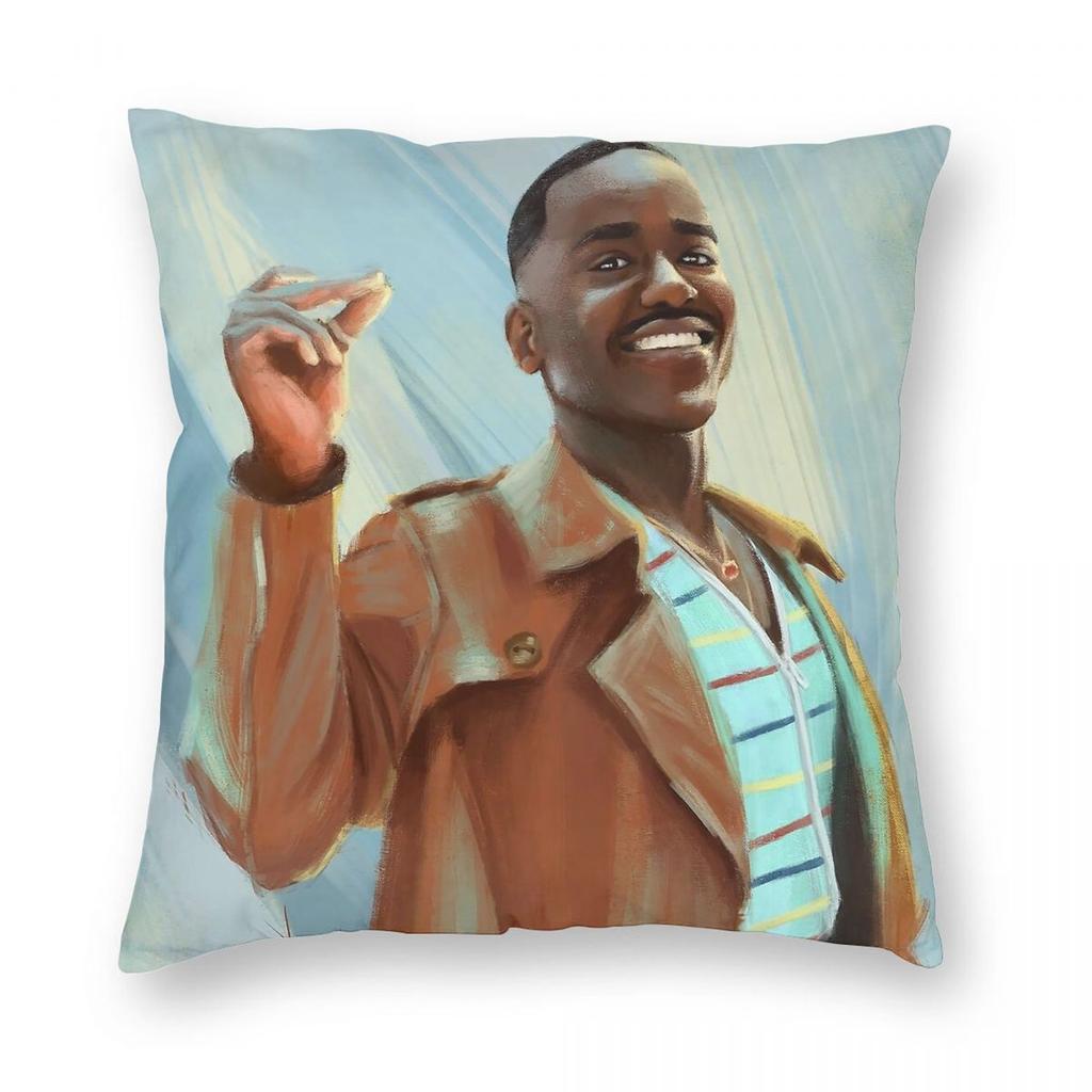 Welcome Aboard Ncuti Gatwa Square Pillowcase Polyester Linen Velvet Printed Zip Decorative Pillow Case Home Cushion Cover
