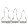 3шт из нержавеющей стали Willy Penis Cookies Cutter выпечки печенья помадной формы для торта