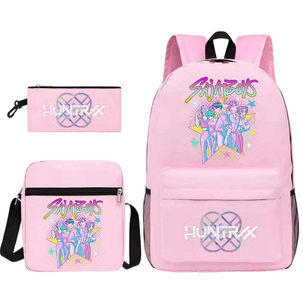 Girls Backpack College Large Capacity Lightweight Travel Backpack Bag Three-Piece Set