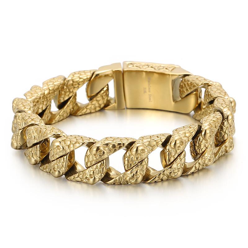 Браслет-крест из титановой стали 316L. Европейский и американский мужской браслет из нержавеющей стали в стиле панк-череп.