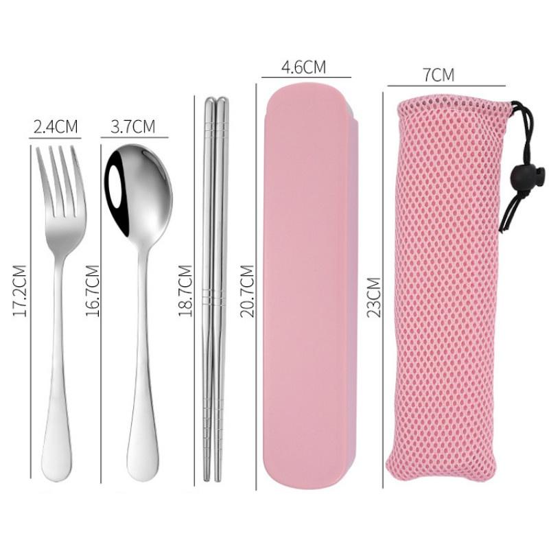 Портативный дорожный набор столовых приборов из нержавеющей стали Ложки Вилки Палочки для еды Наборы столовых приборов Кухонная посуда