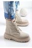 Women Modern Stylish Fashion Boots Boots Feles Thick And High Sole Casual Boots Postal Boots Beige