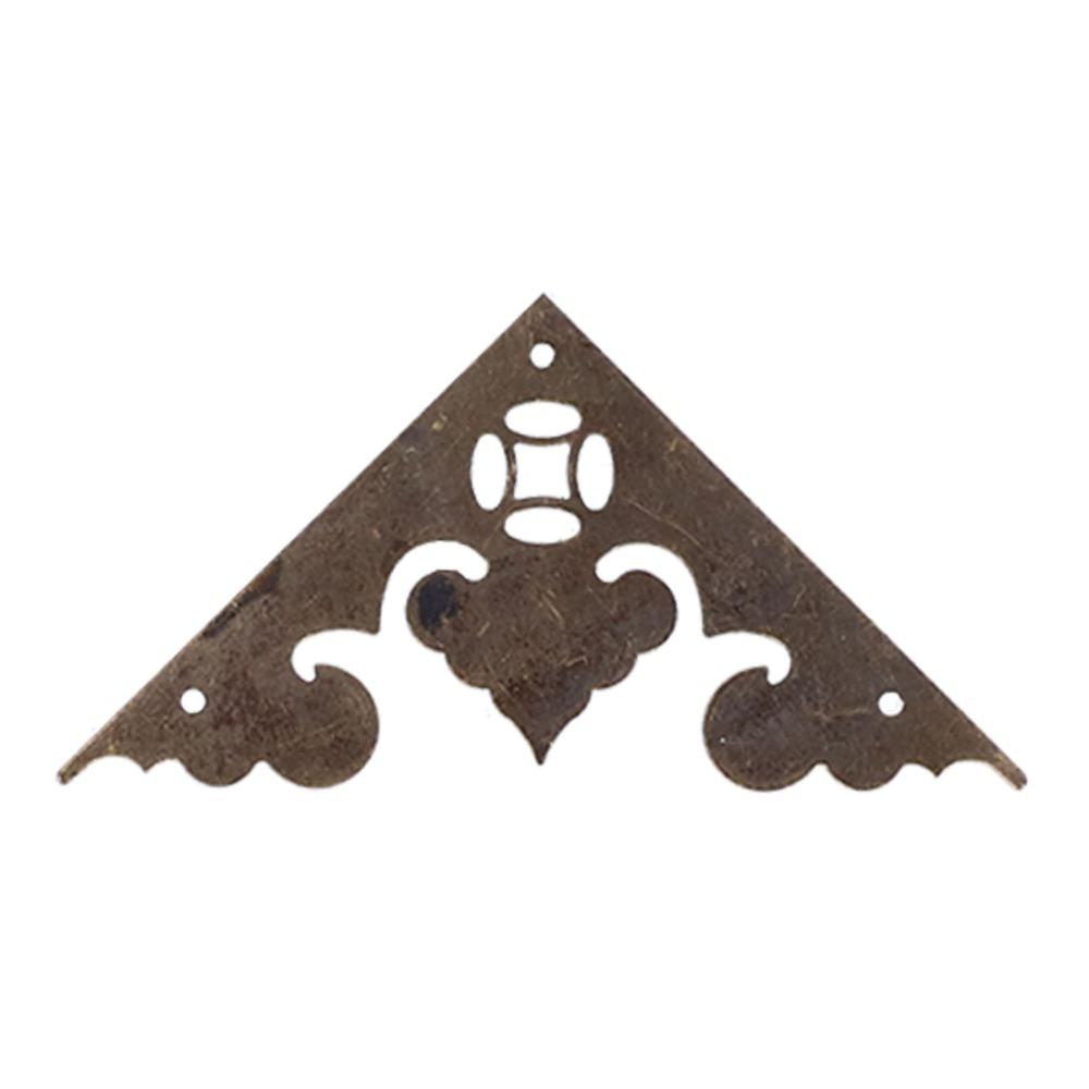 10pcs Metal Antique Box Corner Protector With Screws Wood Box Corner Furniture Hardware