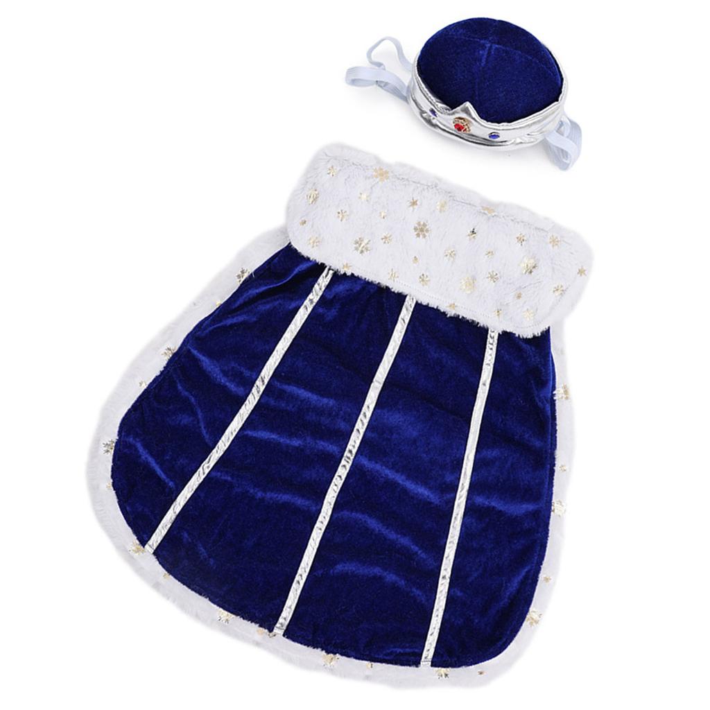 Popular Dog Apparel Set Cloak and Crown Hat Set Easy Clean Pet Costume For Breeds Daily Adventures and Halloween Event