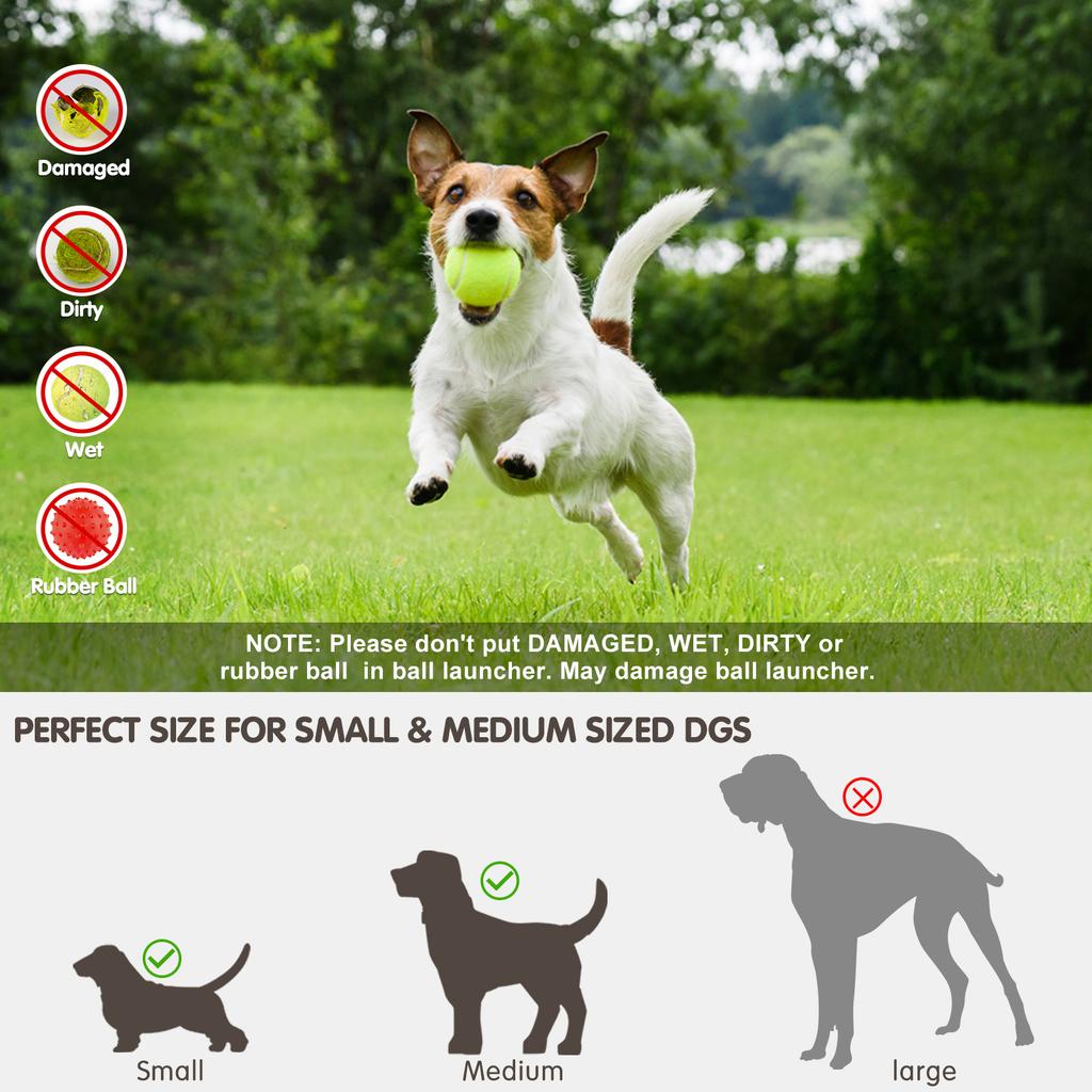 Automatic Dog Ball Thrower with 3 Balls Interactive Tennis Ball Launcher for Dogs Pet Ball Throwing Machine for Indoors