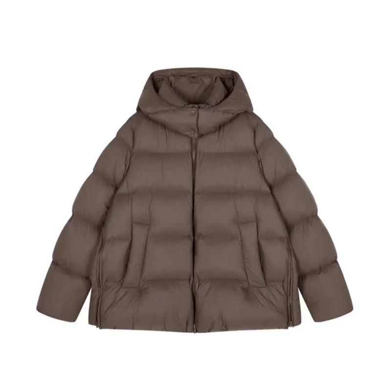 Premium sense 90 белая утиная пуховая куртка женская короткая зимняя 2024 большая утолщенная модная куртка с капюшоном для мяса