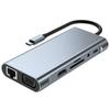 USB C HUB, USB C адаптер Dongle с 4K HDMI/VGA/Type C PD/RJ45/SD/TF кард-ридером для MacBook Pro/Air M1 iPad