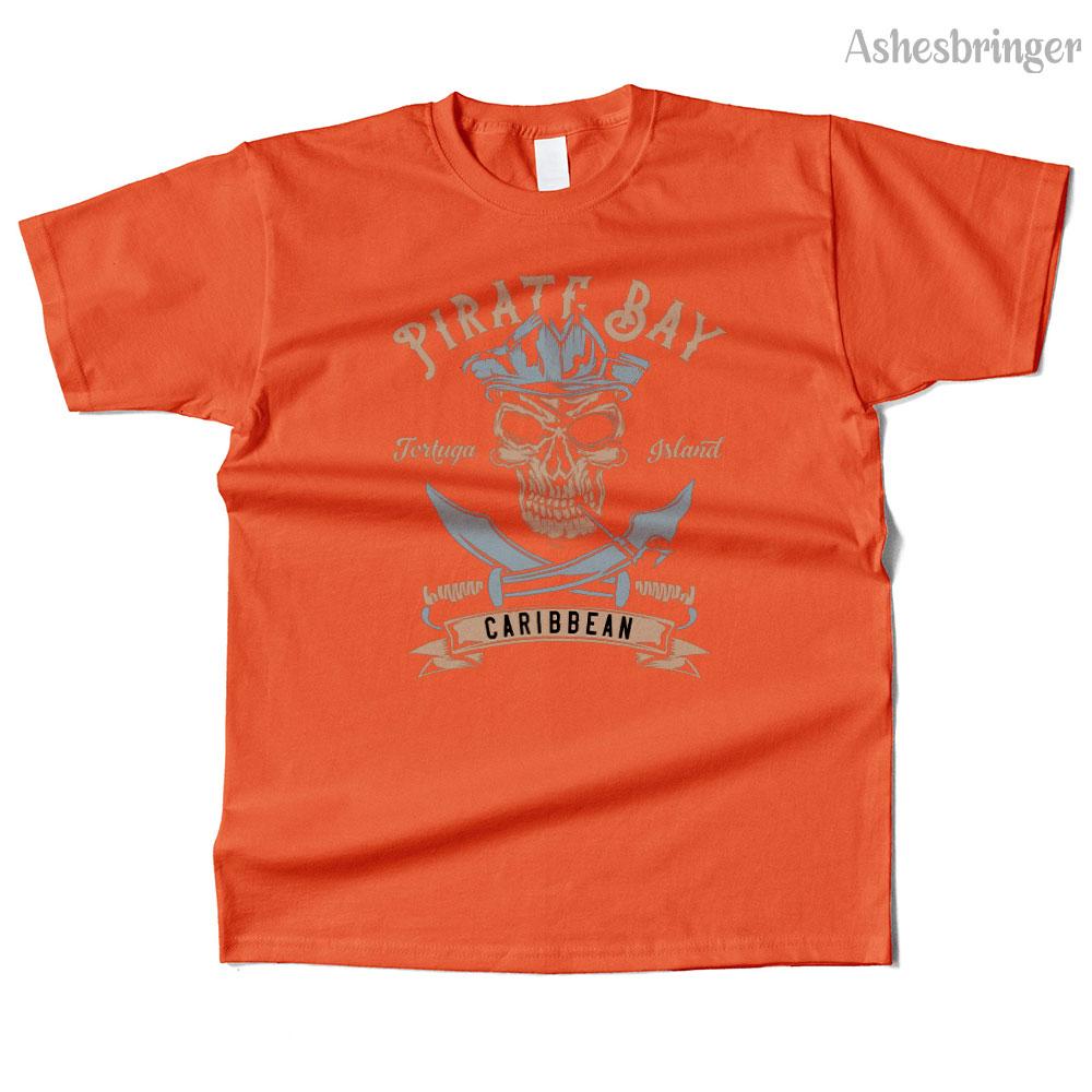Unisexs Cotton Pirate Bay Graphic High Quality T Shirt Street Casual Style Tee for Unisex and Women