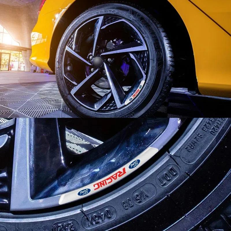 Car Sticker 2025 Hot New 4Pcs Anti-collision of Wheel Eyebrow Trim For Ford Focus MK3 MK4 MT 2009-2017 Mustang Fiesta Mk7 Escape