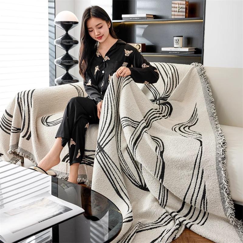 Супер мягкий клейкий осенне-зимний плюшевый чехол для дивана, ткань, полный чехол для дивана, новый цельный чехол для дивана, одеяло