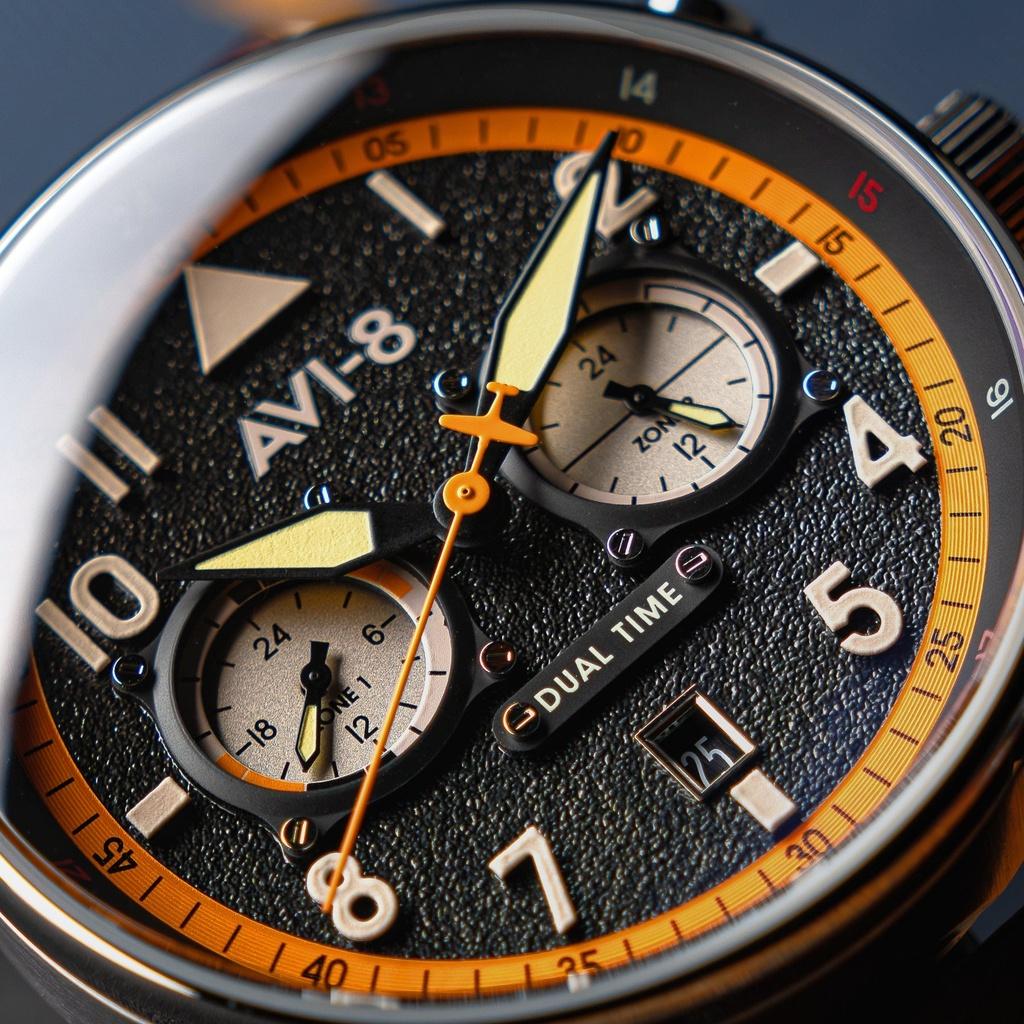 AVI-8 Hawker Hurricane Carey Dual Time Imperial War Museums Edition Black Dial Quartz AV-4088-07 Мужские часы