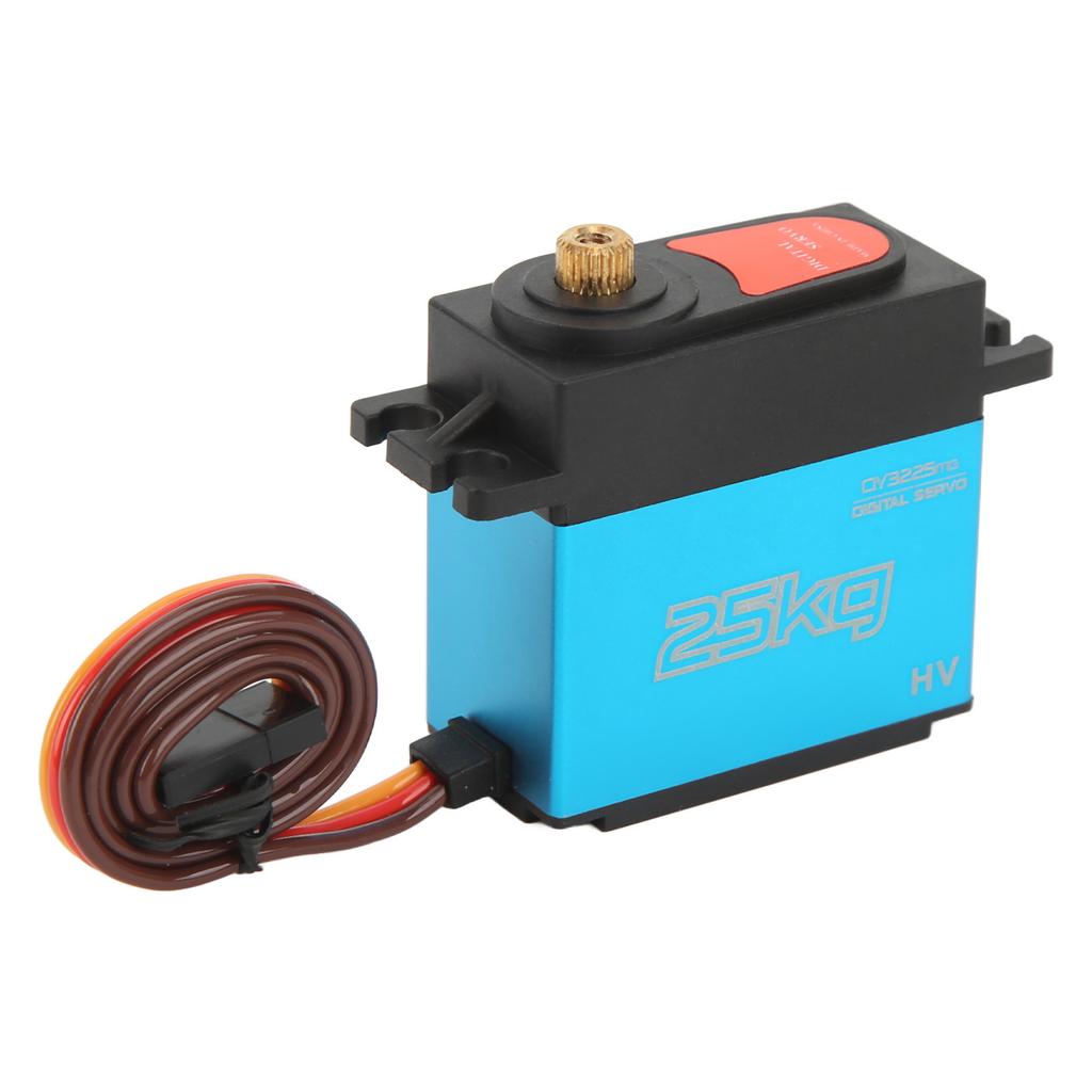 Servo Motor Digital 25kg Waterproof Metal Gear 180 degrees  Control Angel for Robot RC Car Blue