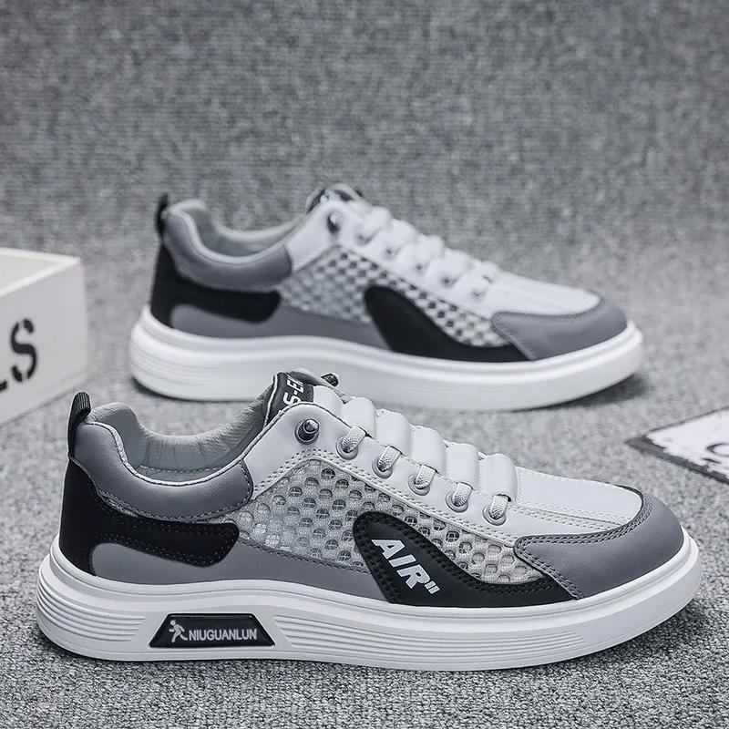 Модная летняя новая мужская обувь, высококачественные кроссовки 2024 года, модная сетчатая дышащая повседневная обувь для мужчин, теннисные туфли на платформе Zapatillas