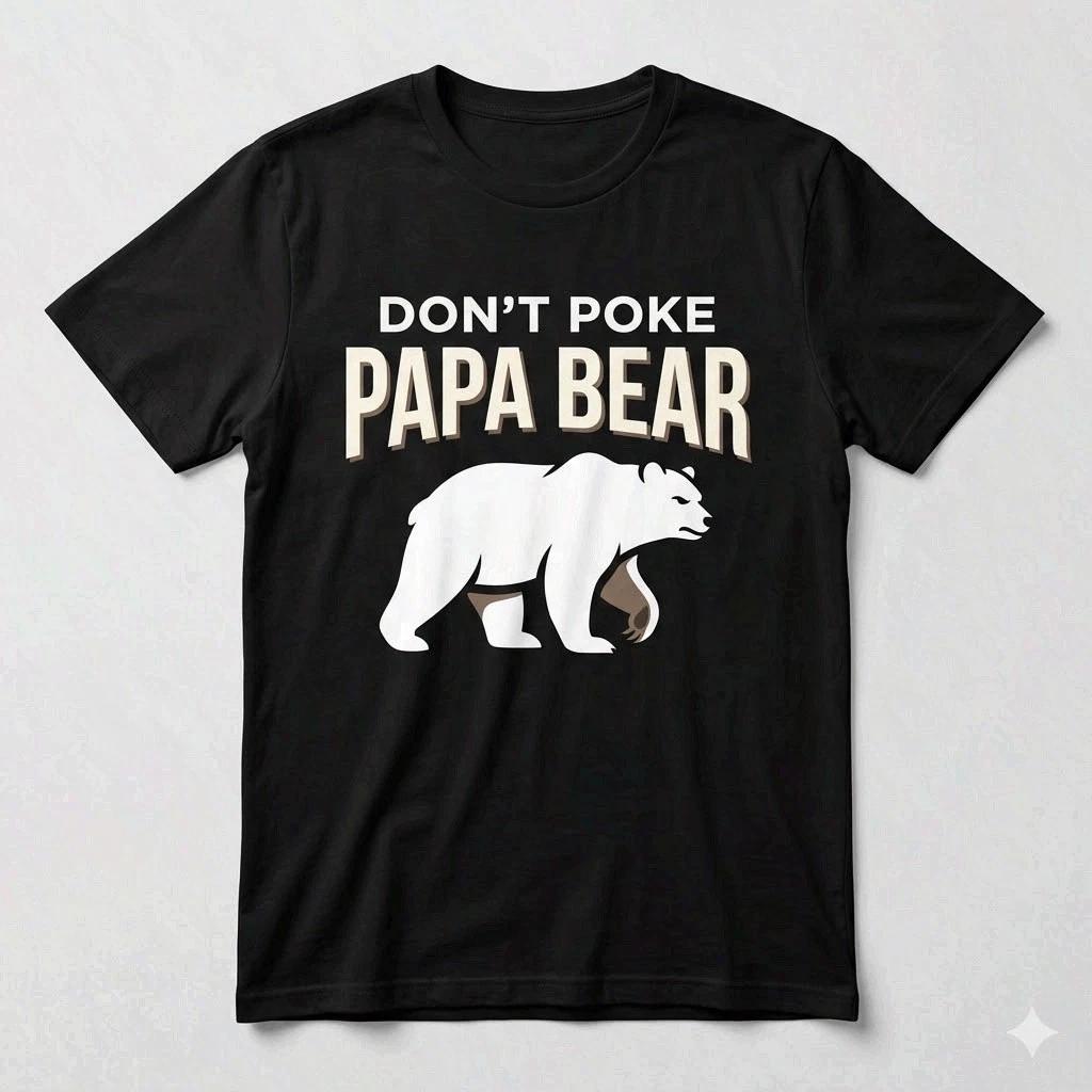 Don't Poke Papa Bear Shirt Funny Father's Day Gift for Dad Tee