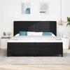 Box Spring Bed with Mattress Black 200 x 200 cm Fabric