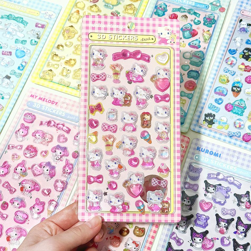 1/8 шт. 3D наклейки Sanrio Куроми Почаччо Хелло Китти Моя Мелоди Синнаморолл Хангёндон Декор Чехла Сумки Подарки на День Рождения