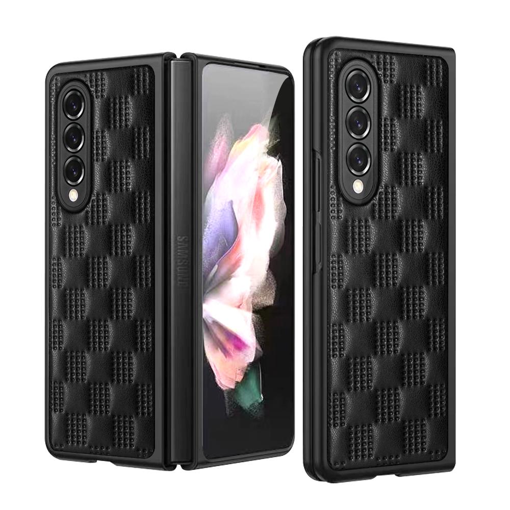 Противоударный кожаный чехол с защитой от отпечатков пальцев для Samsung Galaxy Z Fold 3 5g Fold3, противоскользящий матовый чехол