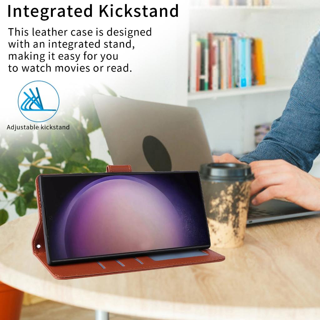 Для Samsung Galaxy S24 Ultra S23 FE S22 S21 Plus A05 A05S S24Ultra S23FE S20FE флип-кошелек из искусственной кожи мягкий силиконовый бампер противоударный Supreme Cover