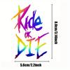 1 шт. 5,6 x 8 см Наклейки на раму велосипеда Ride or Die Наклейки на верхнюю трубу для MTB Велосипед Декоративная рама Велосипед Авто Мотоциклетные аксессуары