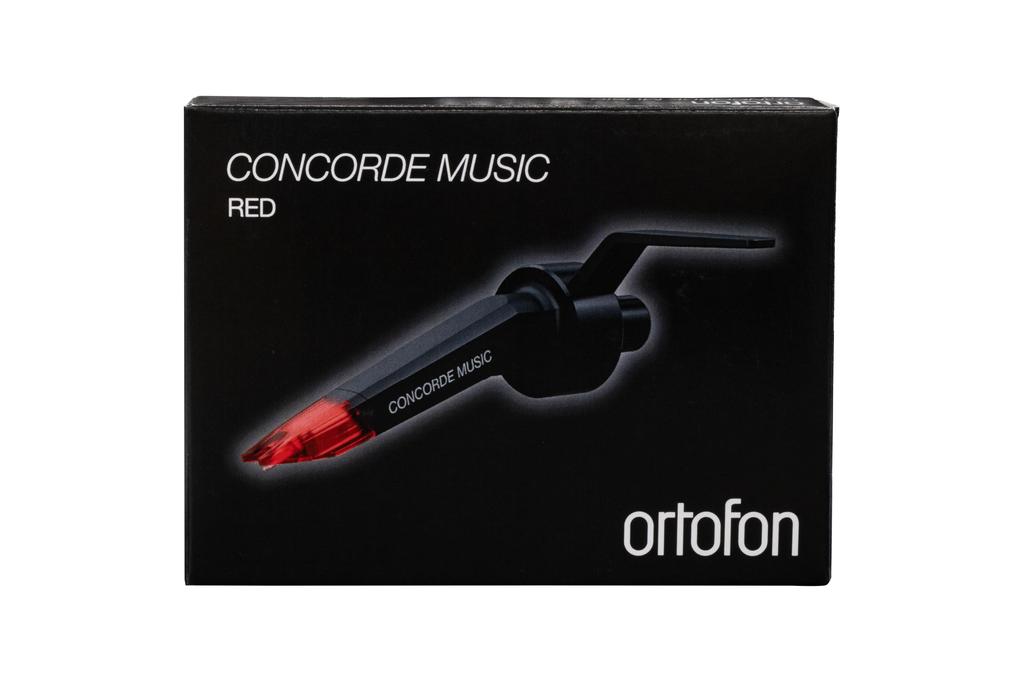 ortofon Concorde Music Red Ortofon MM Cartridge Stereo Headshell Integrated Oval Needle Listening Only