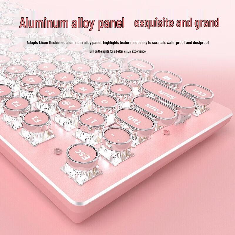 Qianxingzhe 912 Механическая клавиатура в стиле стимпанк с проводным подключением