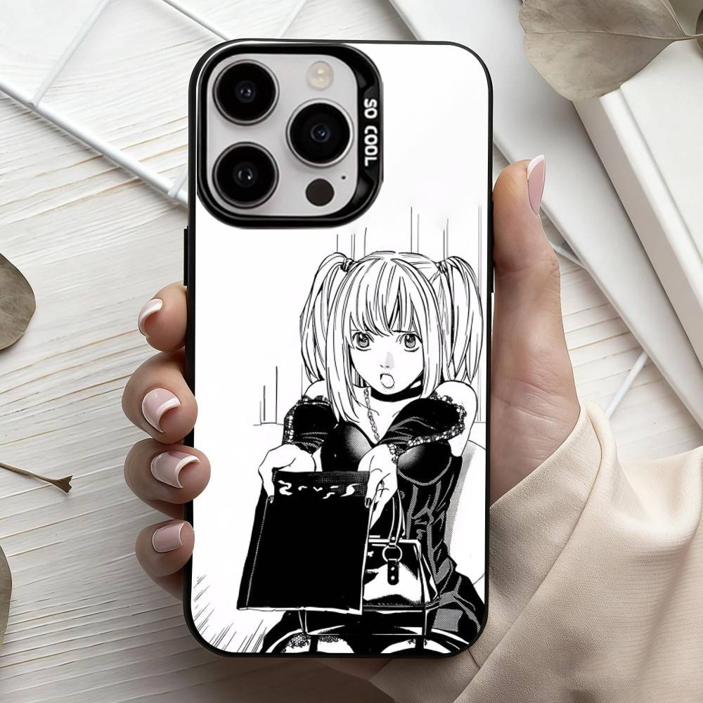 Чехол для телефона M-Misa D-Death N-Note Для iPhone17,16,15,14,13,12,11 Plus,Pro Max Конфетный Серебряный Покрытие Внутри Чехла