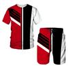 Short Sleeve 3D Prints Summer Active Sports Fashion Kids T-shirt Suit Summer Boys Trend Oversized Tee Leisure Shorts 2 Piece