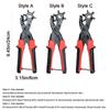 Durable Steel Belt Puncher Round Hole Revolving Hole Punch Pliers Flat Hole Oval Hole Eyelet Piercer Belt