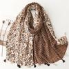 Winter Brand Patchwork Garden Floral Tassel Viscose Shawl Scarf Lady Soft Pashmina Hijab and Wraps Foulard Muslim Sjaal 180*90Cm