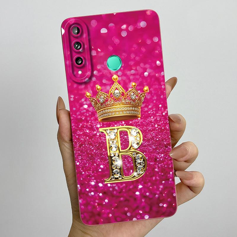 Для Huawei Y7p P40 Lite E ART-L28 ART-L29 Модный Чехол для Телефона с Инициалами для Пары Y7P 2020 Мягкий Силиконовый TPU Защитный Чехол