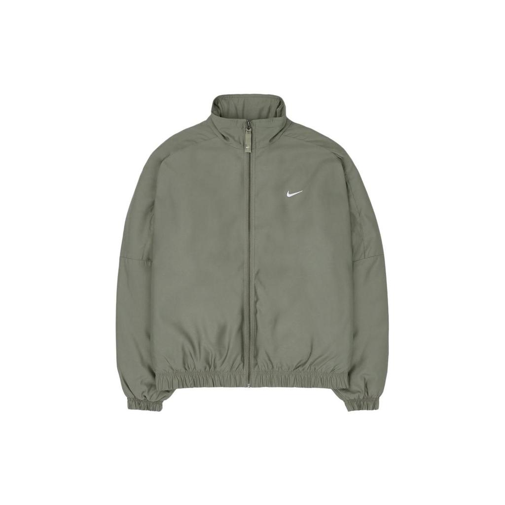 Nike Solo Swoosh Satin Bomber Jacket Light Army Men Streetwear DN1266-320