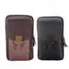 Men's PU Leather Double Zipper Phone Bag Waist Bag Hip Bag Small Bag Sports Waist Bag Coin Purse