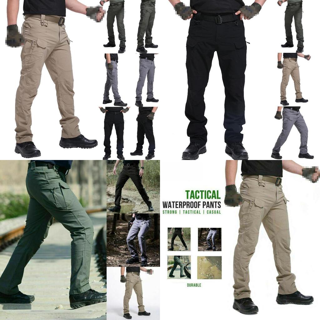 Tactical Cargo Men Trousers Outdoor Hiking Windproof Military Combat Pants Sport