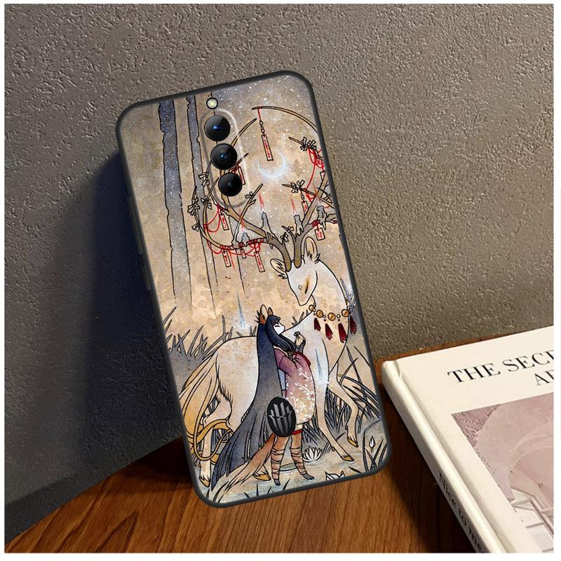 Художественный чехол-лиса Kitsune для Nubia Red Magic 9 Pro Plus RedMagic 8 8S Pro Plus 5G 5S 6R 6 7 6S 7S Pro