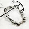 925 Silver Antique Bones Chain Bracelet P01