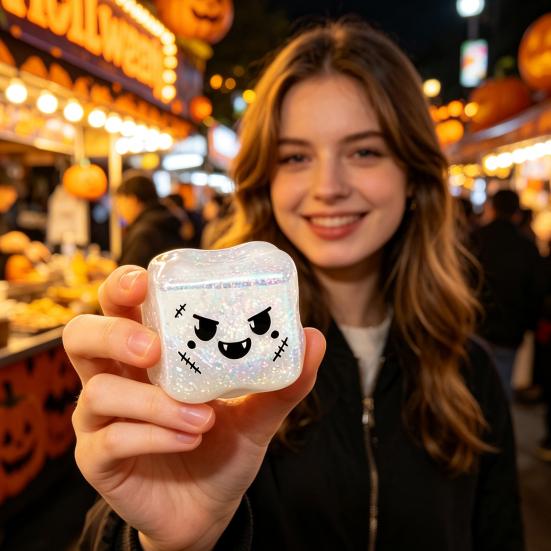 Stress Cube Fidget Toy Halloween Toy, Ghost Pumpkin Eyeball Squeeze Party Favors Anxiety Relief Sensory