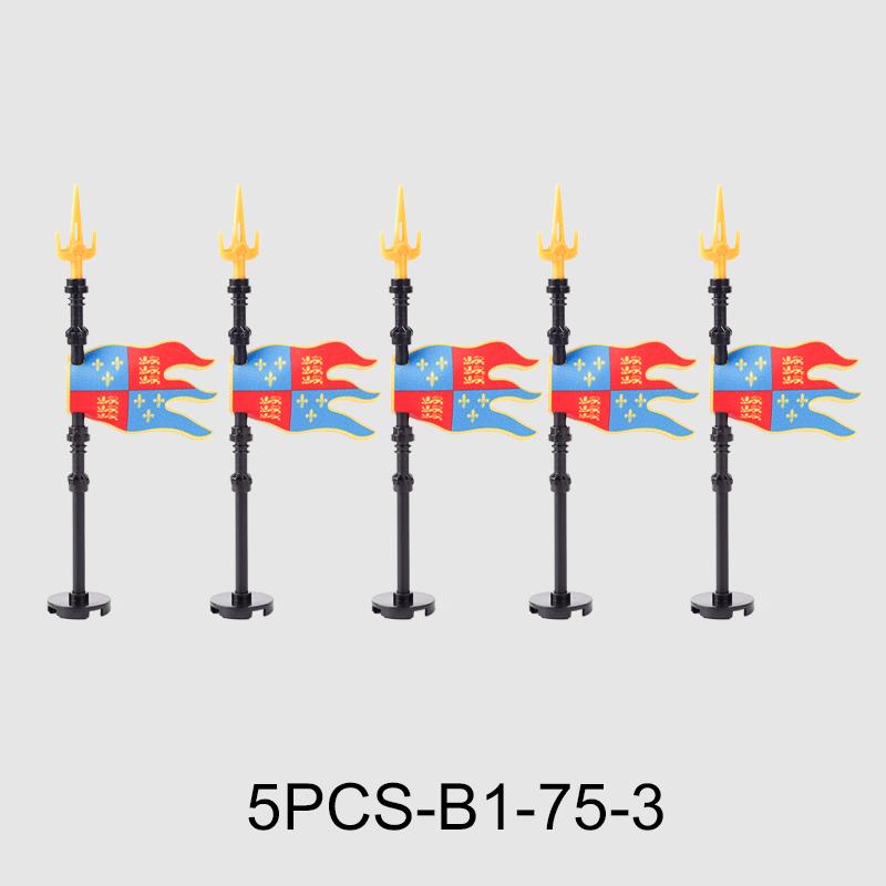 Средневековые военные флаги, серия «Военный замок», рыцарь, солдат, воин, аксессуары, строительные блоки, Древний Священный Рим, кирпичики, игрушки, подарки.