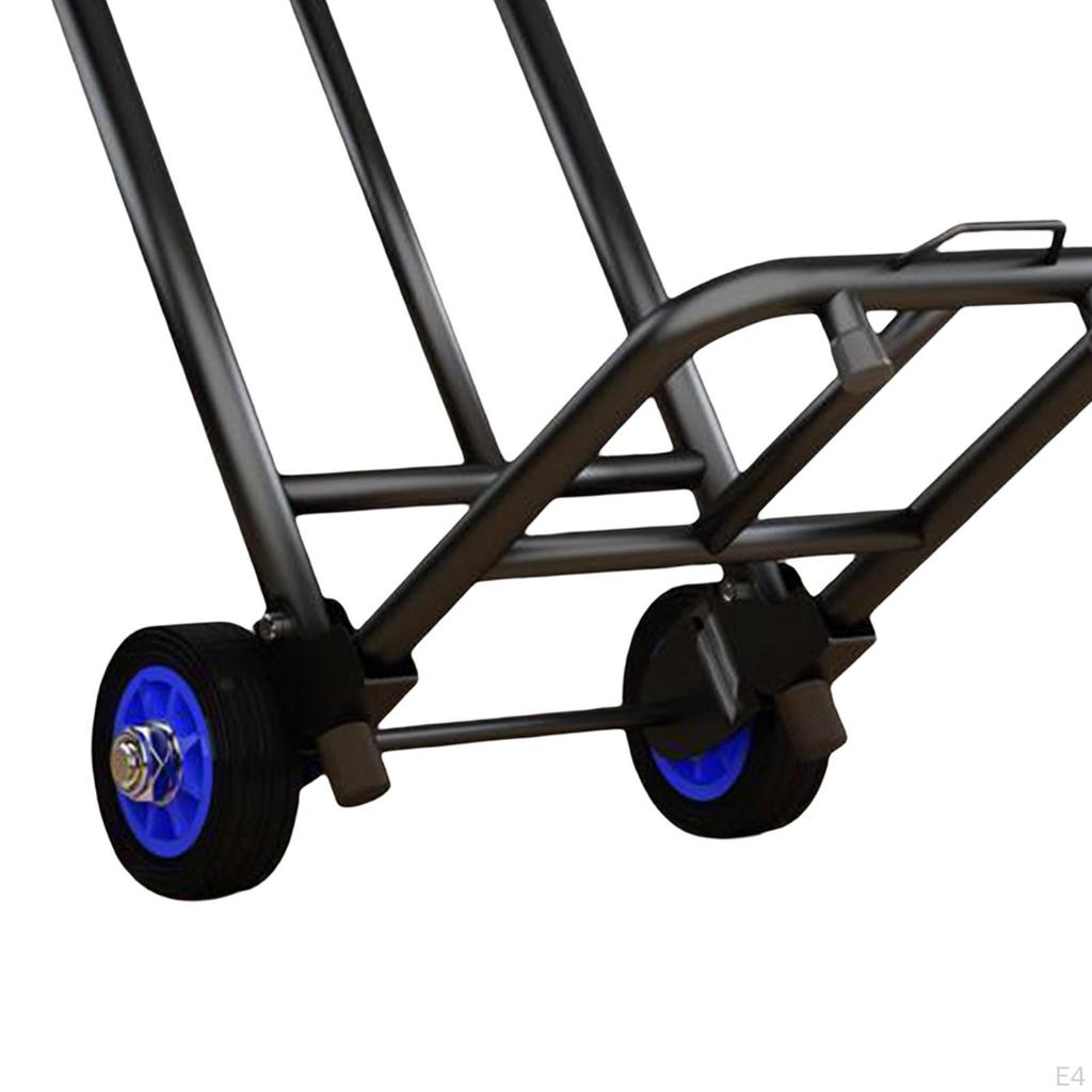 Foldable Hand Truck Dolly Adjustable Handle Collapsible Trolley Cart Convenient for Couriers