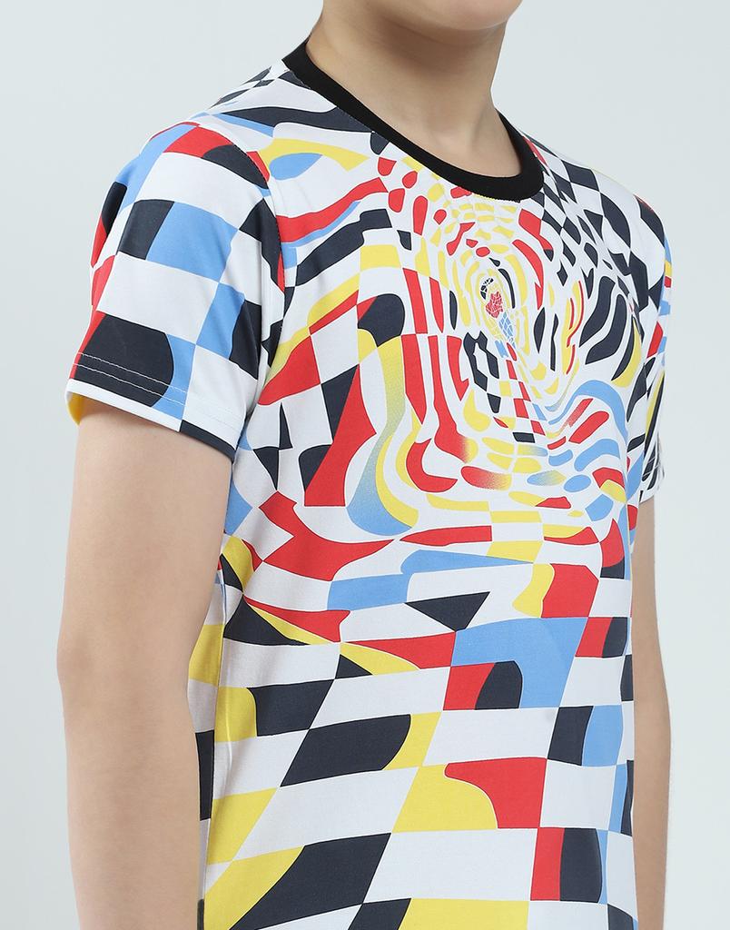 MONTE CARLO Мужская футболка стандартного кроя с принтом и рукавом до локтя