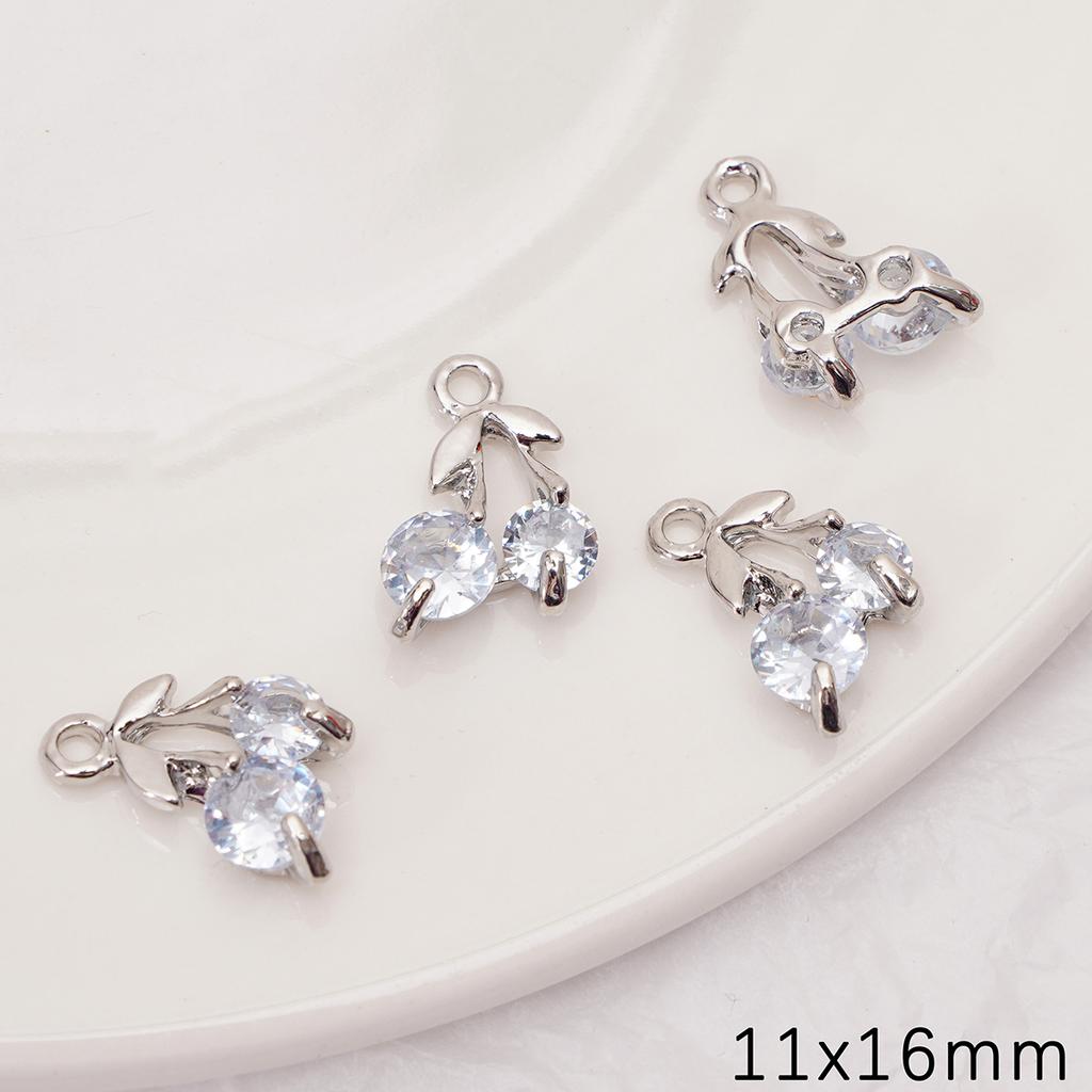 Набор блестящих металлических подвесок для изготовления украшений своими руками с дизайном сердца, ключа и цветка