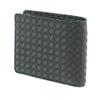 Inden Bill Compartment Coin Purse Black Background X Black Wickerwork Pattern [Indenya] Bi-fold Wallet, J, Included, Deerskin, Lacquer, 2006-01-158