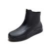Fashion Rain Shoes Men's Non-slip Waterproof Shoes Kitchen Women's Rubber Shoes Car Wash Wear-resistant Water Boots Fleece Warm Short Rain Boots