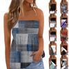 Tube Tops For Women,Cute Sexy Off Shoulder Print Sleeveless T-Shirt