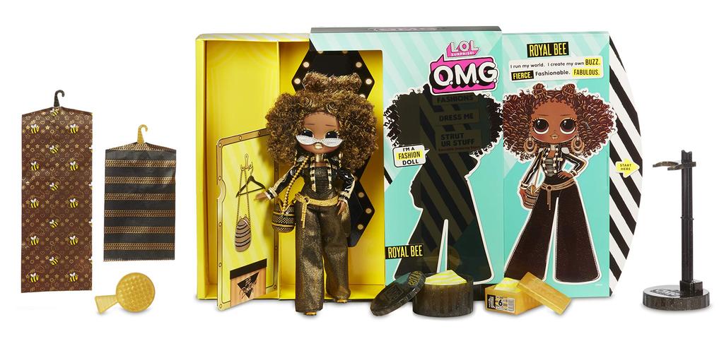 Royal Bee Fashion Doll with 20 Surprises L.O.L. Surprises! O.M.G.