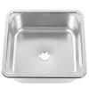 336x336x125mm RV Sink 304 Stainless Steel Large Capacity Scratch Resistant for Camper Yacht Boat